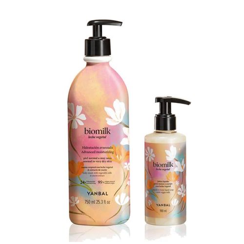 Set Biomilk Amor Infinito Crema+Jabón Líquido+Bolsa Regalo Yanbal