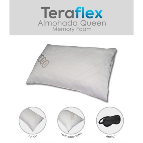 ALMOHADA QUEEN MEMORY FOAM   TERAFLEX  REGALO ANTIFAZ  75x50x15 CM