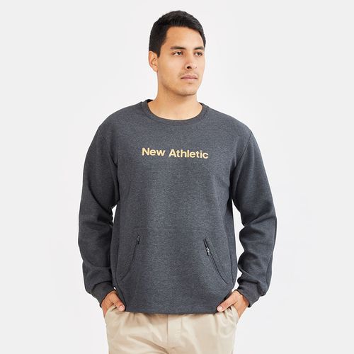 ROPA NEW ATHLETIC POLERA JEY GRIS OSCURO PARA HOMBRE