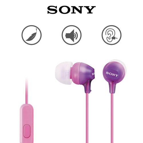 Sony Audífonos Internos Con Micrófono MDR-EX15AP Violeta