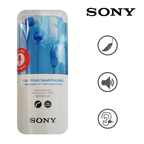 Audífonos In Ear con Micrófono Sony MDR-EX15AP Azul