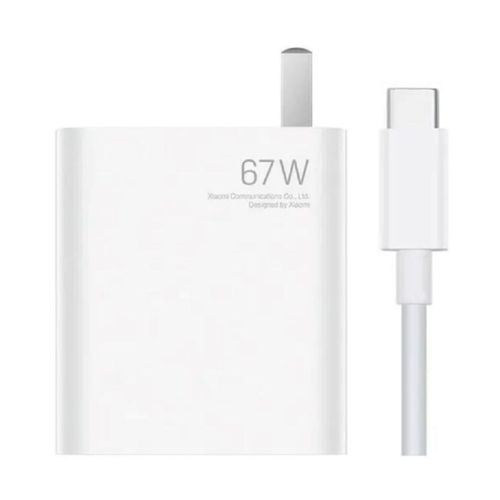 Cargador Xiaomi Carga Rápida de 67W con cable Tipo C a Tipo C - Blanco