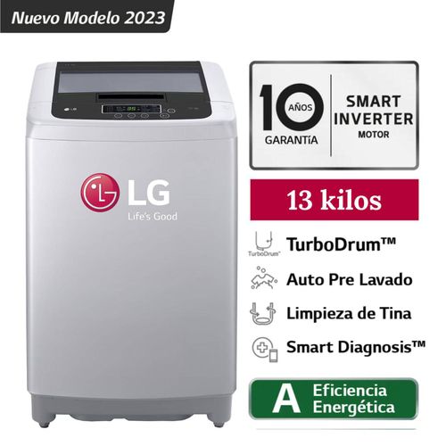 Lavadora LG 13kg Smart Motion Inverter Carga Superior WT13DPBK
