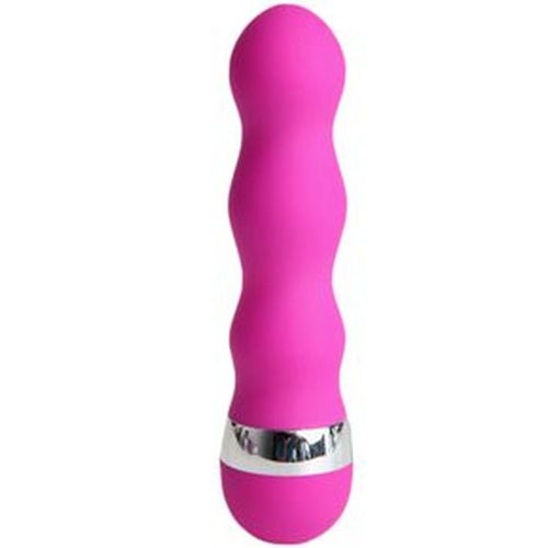 Vibrador Consolador para punto punto G con ejes Ondulados - Rosa