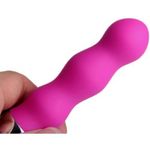 Vibrador-Consolador-para-punto-punto-G-con-ejes-Ondulados---Rosa