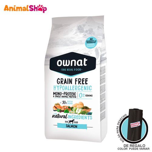 Alimento Perro Ownat Libre Granos Hipoalérgenico Salmón 3Kg