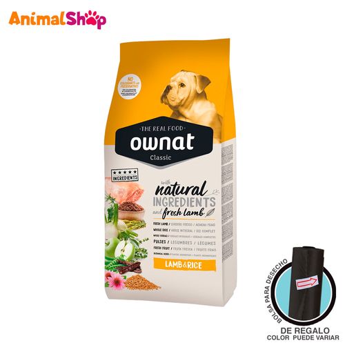 Alimento Perro Ownat Classic Cordero Y Arroz 12Kg