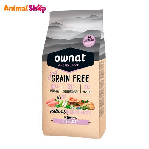 Alimento Gato Esterilizados Ownat Just Libre De Granos 3Kg