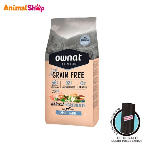 Alimento Perro Ownat Just Libre Granos Adulto Cordero 3Kg