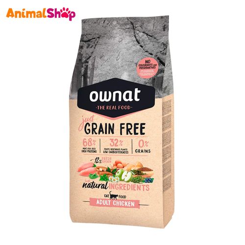 Alimento Gato Ownat Just Libre De Granos Sabor Pollo 3Kg