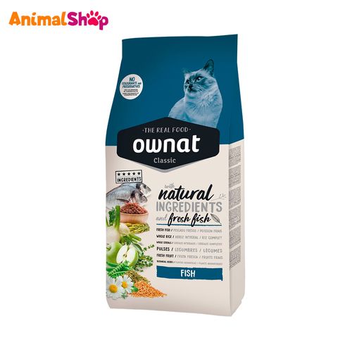 Alimento Gato Ownat Classic Sabor Pescado 1.5Kg