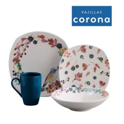 Juego de Vajilla Evry 16 Piezas Corona