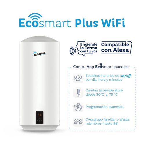 Terma de Acumulación Ecosmart Wifi 80L ROTOPLAS