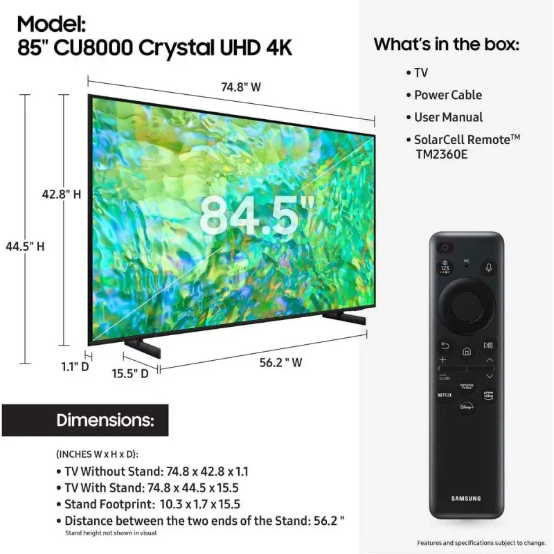 Televisor-Samsung-85-pulgadas-Crystal-UHD-4K-HDR-Control-Remoto-Solar-85cu8000-