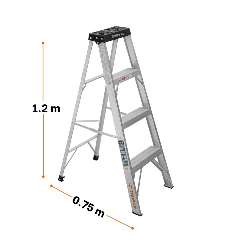 Escalera-Tijera-4-Peldaños-Capacidad-De-Carga-150-Kg-Truper