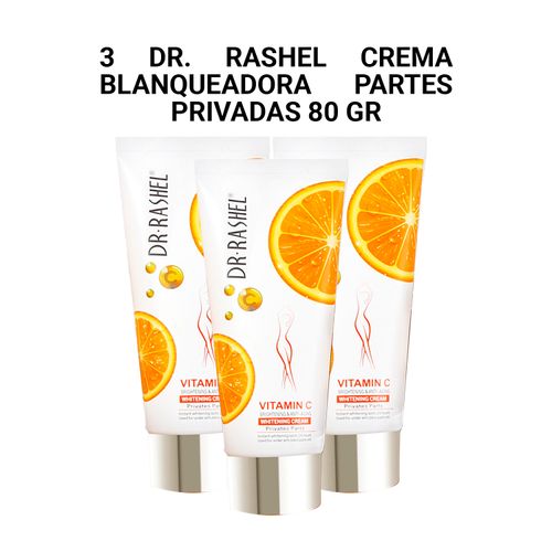 3 Dr Rashel  Crema blanqueadora partes privadas 80 gr