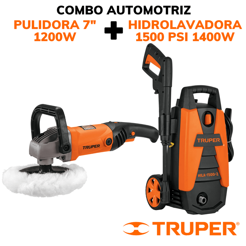 Combo-Hidrolavadora-Truper---Pulidora-Truper-