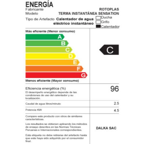 Terma Instantanea Sensation 4.5kW