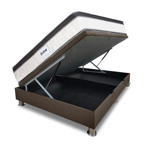 Cama Practibox Pocket Aero Látex 1.5 Plazas Marron