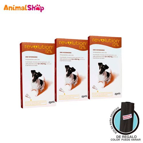 Revolution 0.12 0.5Ml Perros De 5.1-10Kg 3Un