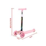 Scooter-Plegable-Para-Niños-Con-Luces-Rosado