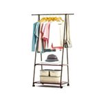 Tendedero-Colgador-de-Ropa-Triangular-Multifuncional-2-niveles-Negro-Blanco
