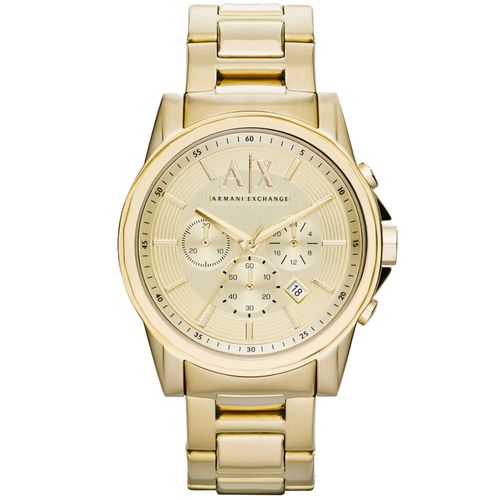 Reloj Armani Exchange Outerbanks AX2099 Fecha Cronómetro Acero Inoxidable Dorado