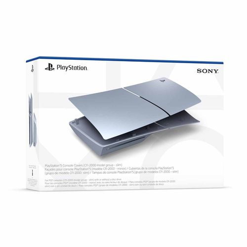 Cover Para Playstation 5 Slim Con Ranura De Disco Sterling Silver