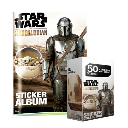 Álbum Star Wars The Mandalorian Topps Tapa Blanda + 1 Cajita