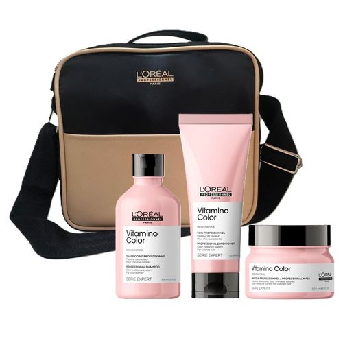 Shampoo 300ml + Acondicionador + Mascarilla LOreal Vitamino Color