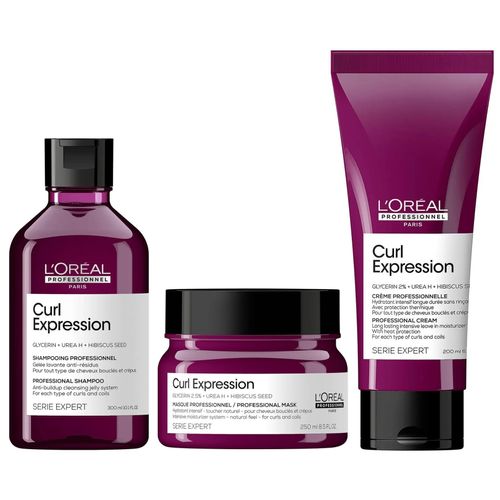 Shampoo en Gel 300ml + Mascarilla + Crema LOreal Curl Expression