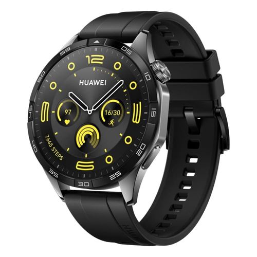 Smartwatch Huawei Watch GT 4 46mm, GPS, pantalla AMOLED, resistente al agua 5ATM, batería hasta 14 días, 100 modos deportivos, negro