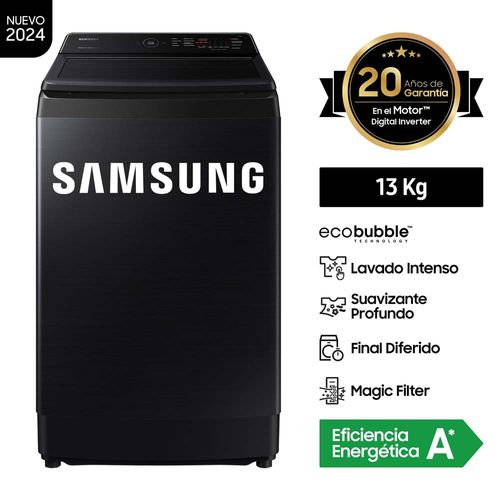 Lavadora SAMSUNG Carga Superior 13Kg WA13CG5441BVPE Negro