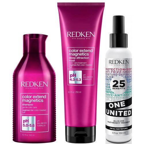 Shampoo 300ml + Mascarilla + One United Redken Color Extend Magnetics