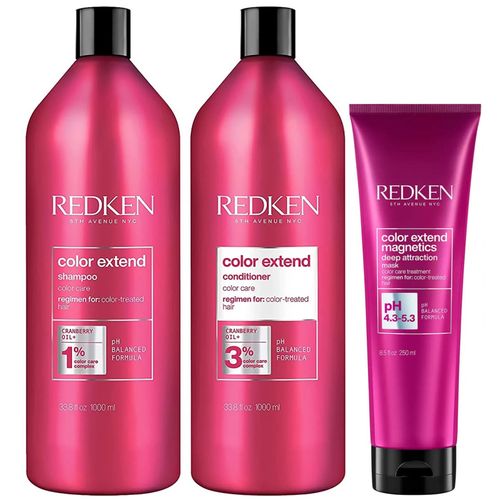 Shampoo 1000ml + Conditioner +Mascarilla Redken Color Extend Magnetics