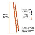 Escalera-Telescopica-24-Peldaños-Fibra-De-Vidrio-Capacidad-De-Carga-175-Kg-Truper