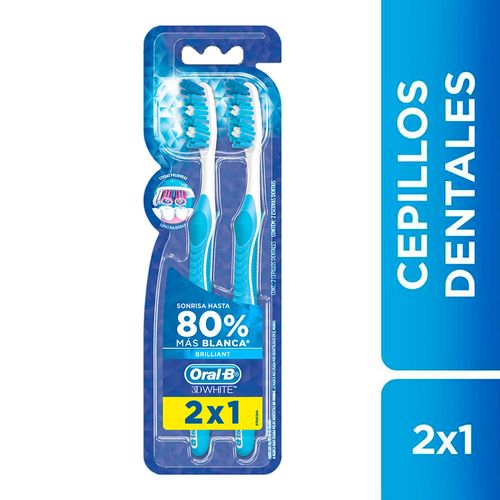 Cepillo Dental Oral B 3D White Brilliant x2 unidades