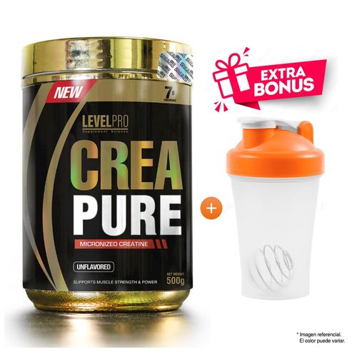 CREAPURE Creatina Monohidratada LEVEL PRO 500 gramos