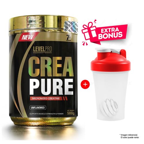 CREAPURE CREATINA MONOHIDRATADA 500 GR LEVEL PRO