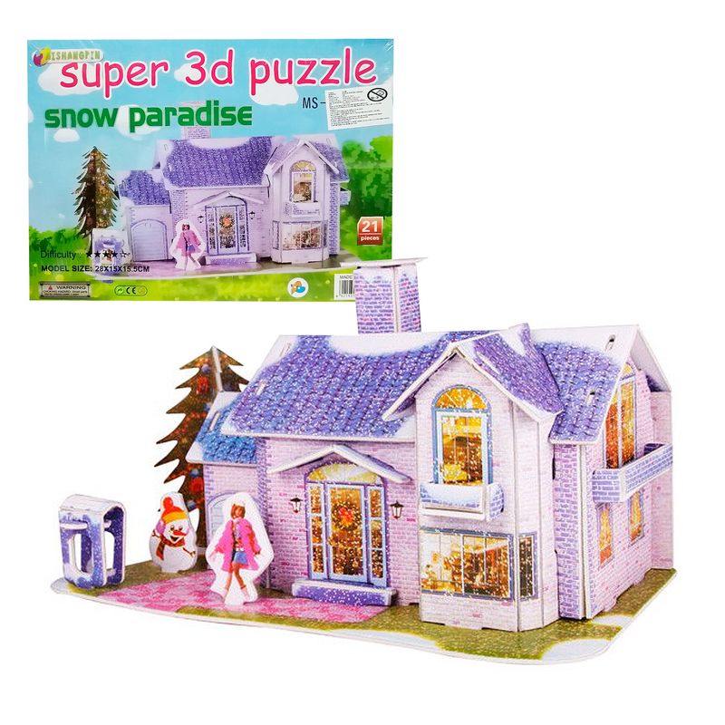 Rompecabezas-3D-La-Casa-de-Nieve-Paraiso-para-niñas-