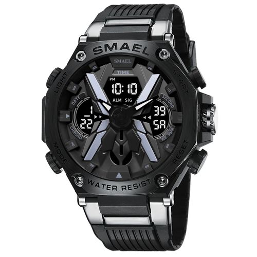 Reloj Deportivo SMAEL 8087 Metalico Negro