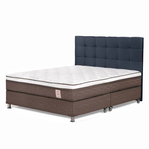 Dormitorio Americano New Style 6 Queen + Respaldo Issey Azul