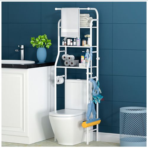 Organizador Estante de Baño 3 Niveles con Porta Toalla Y Colgadores TW2