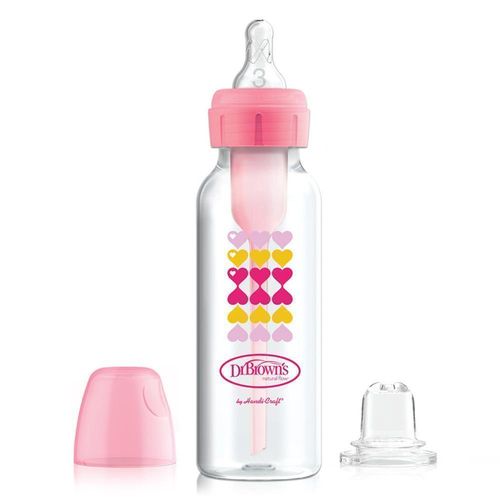 Kit de Inicio Options+ Boca Estrecha Kit Inicio Corazones Rosados  8oz