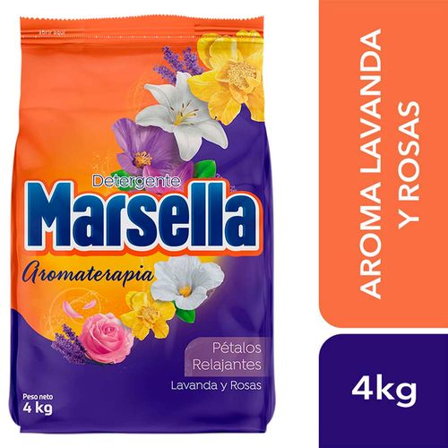 Detergente en Polvo MARSELLA Aromaterapia Petalos Relajantes Bolsa 4Kg