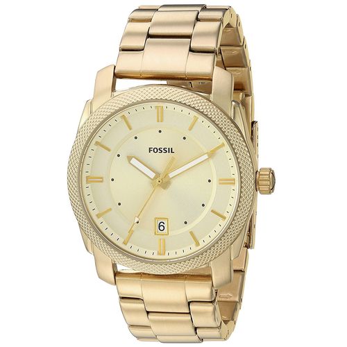 Reloj Fossil Machine FS5264 Fecha Acero Inoxidable - Dorado
