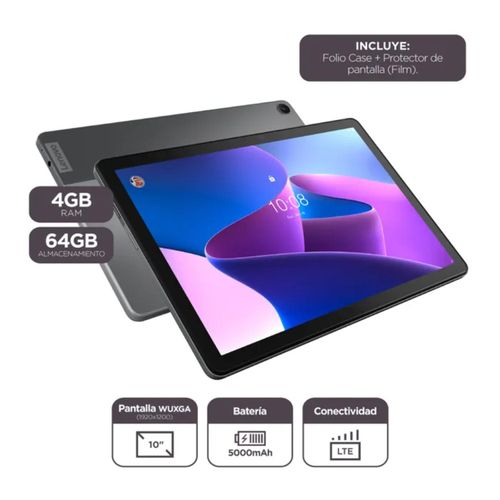 Tablet Lenovo M10 4GB 64GB 10.1" 4G LTE Negro