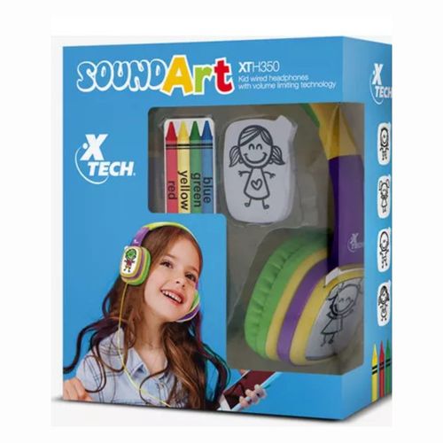 Audifonos Para Niños C/Cable Sound Art Xtech - Amarillo