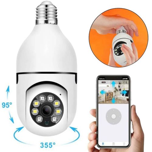 Camara Seguridad Foco Visión Nocturna  360° Visión Celular IP