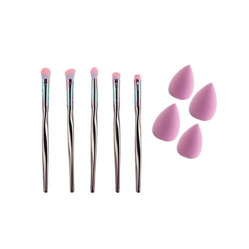 Set de Brochas Profesionale Ojos 5Unid.+ 4Unid. Easy Blenders SATINE